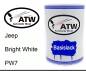 Preview: Jeep, Bright White, PW7: 500ml Lackdose, von ATW Autoteile West.